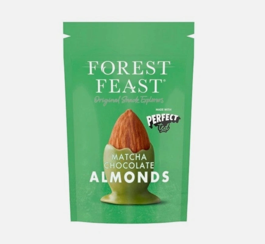 Forest Feast 2x120g Matcha Chocolate Almonds pack of 2