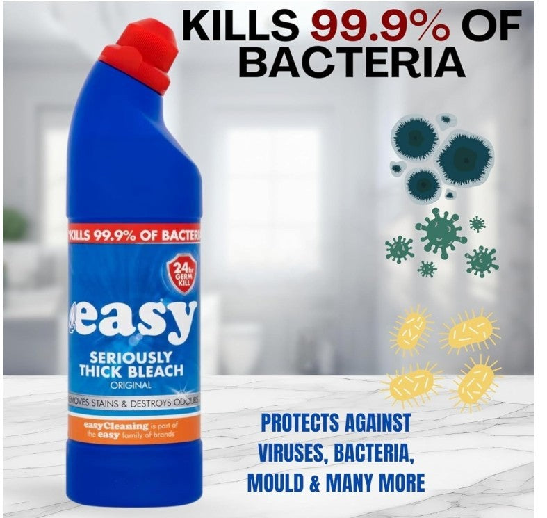 Thick Bleach Easy 24 Hour Protection Thick Toilet Cleaner 12x 750ml Per Bottle