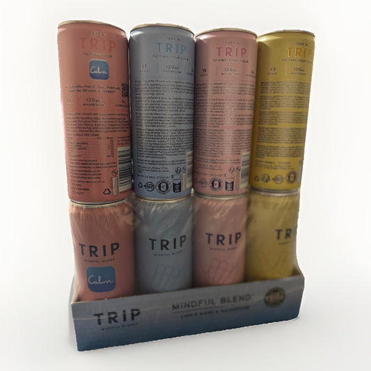 12 x 250ml TRIP Mindful Blends + Infused Mixed Pack Sparkling Drink Cans