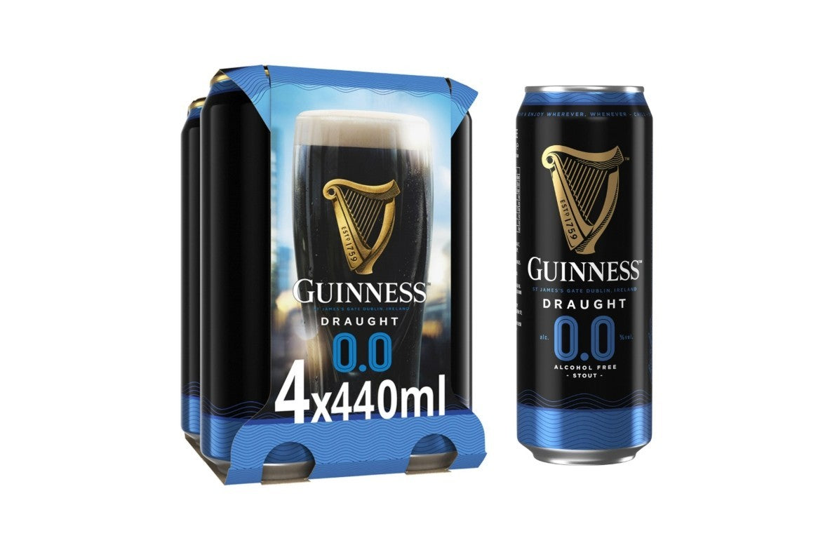 Guinness 0.0% Alcohol Free Stout Beer Cans 8x 440ml