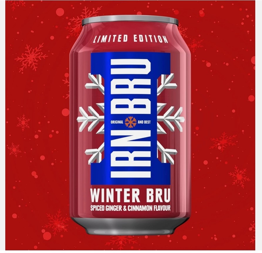 IRN BRU Winter Bru Limited Edition 5 x Cans Spiced Ginger Cinnamon