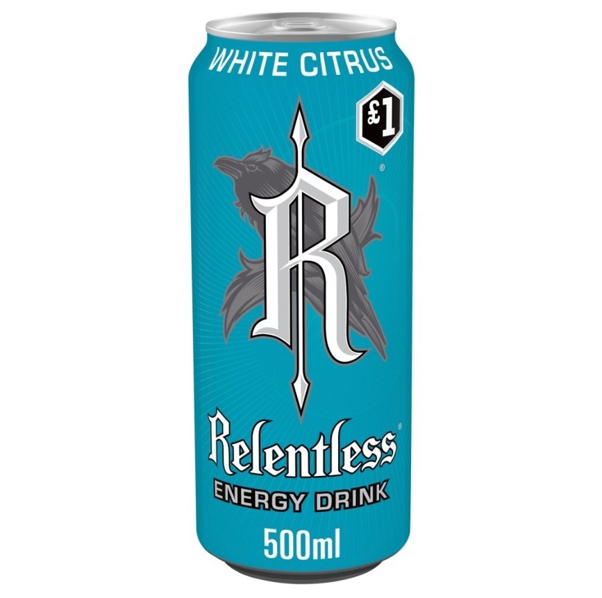 Relentless White Citrus Energy Drink 6x 500ml Cans NEW UK Launch Rare Bundle