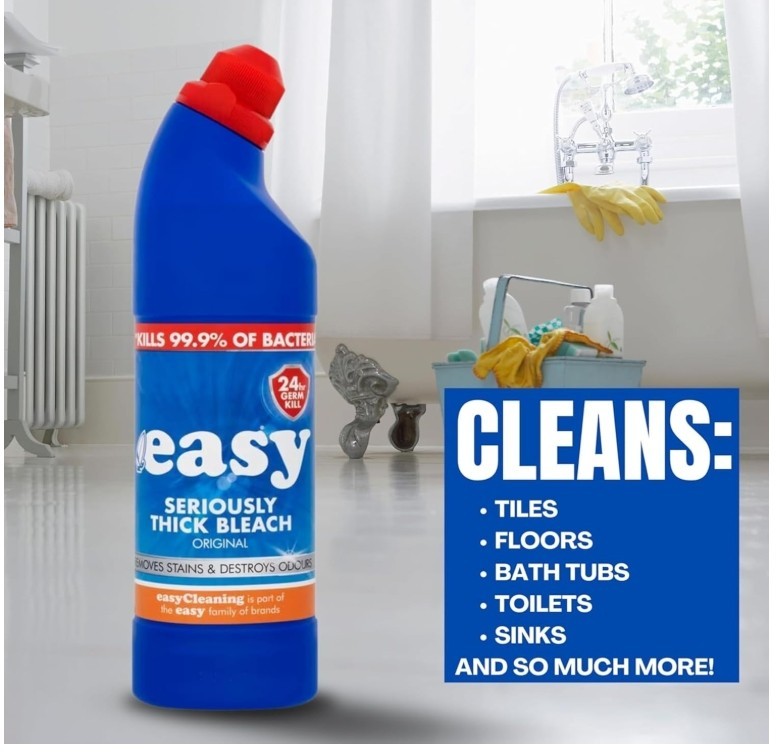 Thick Bleach Easy 24 Hour Protection Thick Toilet Cleaner 12x 750ml Per Bottle