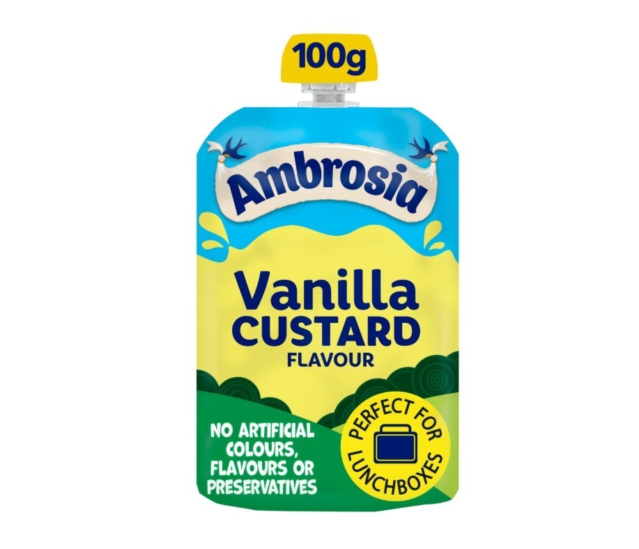 Ambrosia 6x 100g Vanilla Custard Dessert Snack 6 Pouch newly launched