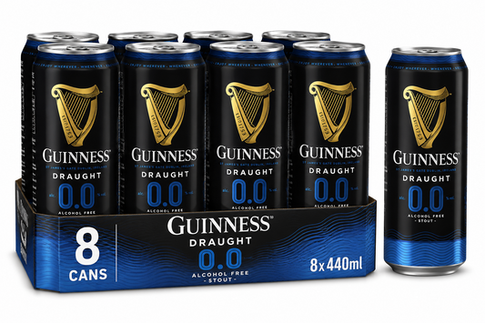 Guinness 0.0% Alcohol Free Stout Beer Cans 8x 440ml