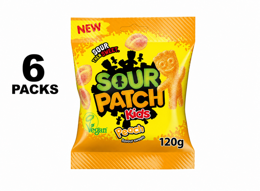 Sour Patch Kids 6x 120g Peach Flavour Sweets 6 Bags newly launched on ebay