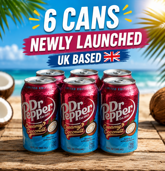 Dr Pepper Creamy Coconut Limited Edition 6 Cans Rare USA Soda UK Stock NEW