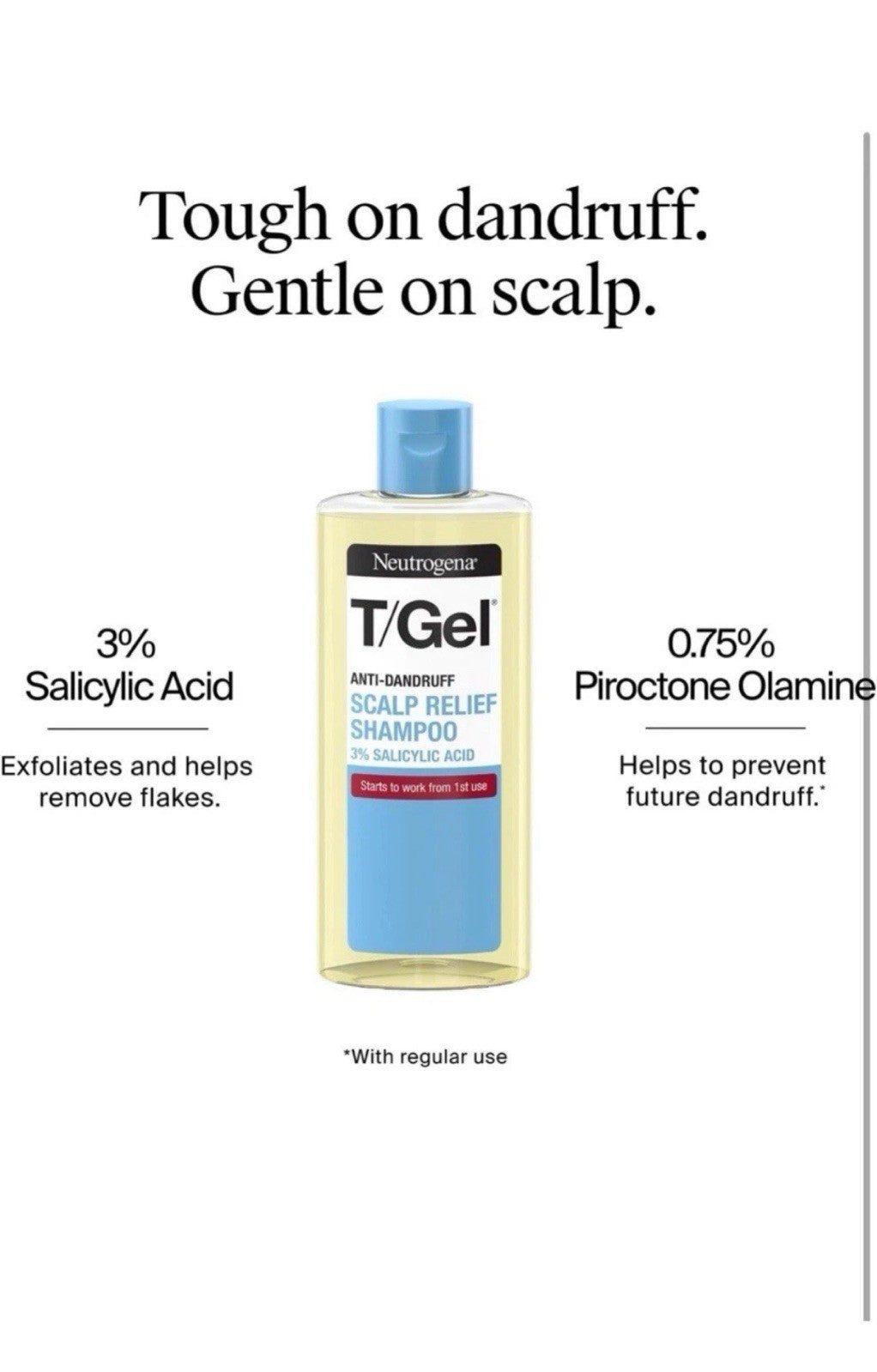 Neutrogena T/GEL anti dandruff Shampoo 3 Bottles x 250ml