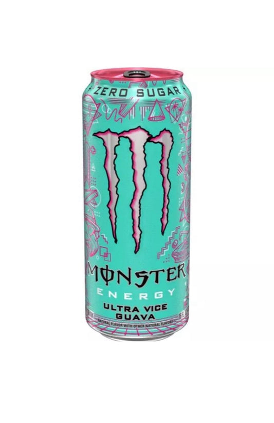 3 x Monster Ultra Vice Guava Energy- 473ml Can - USA IMPORT