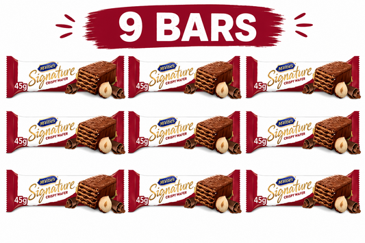 McVitie’s Signature Crispy Wafer Bars 45g x 9 Chocolate Hazelnut Snack Pack