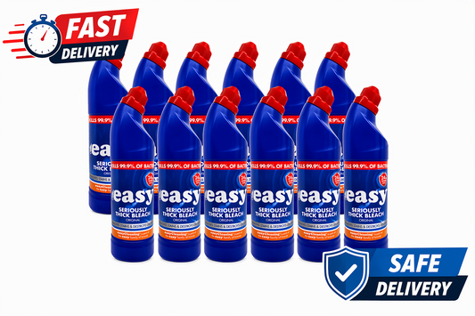 12x Easy Seriously Thick Bleach Original 750ml | Kills 99.9% Bacteria | Fast & S