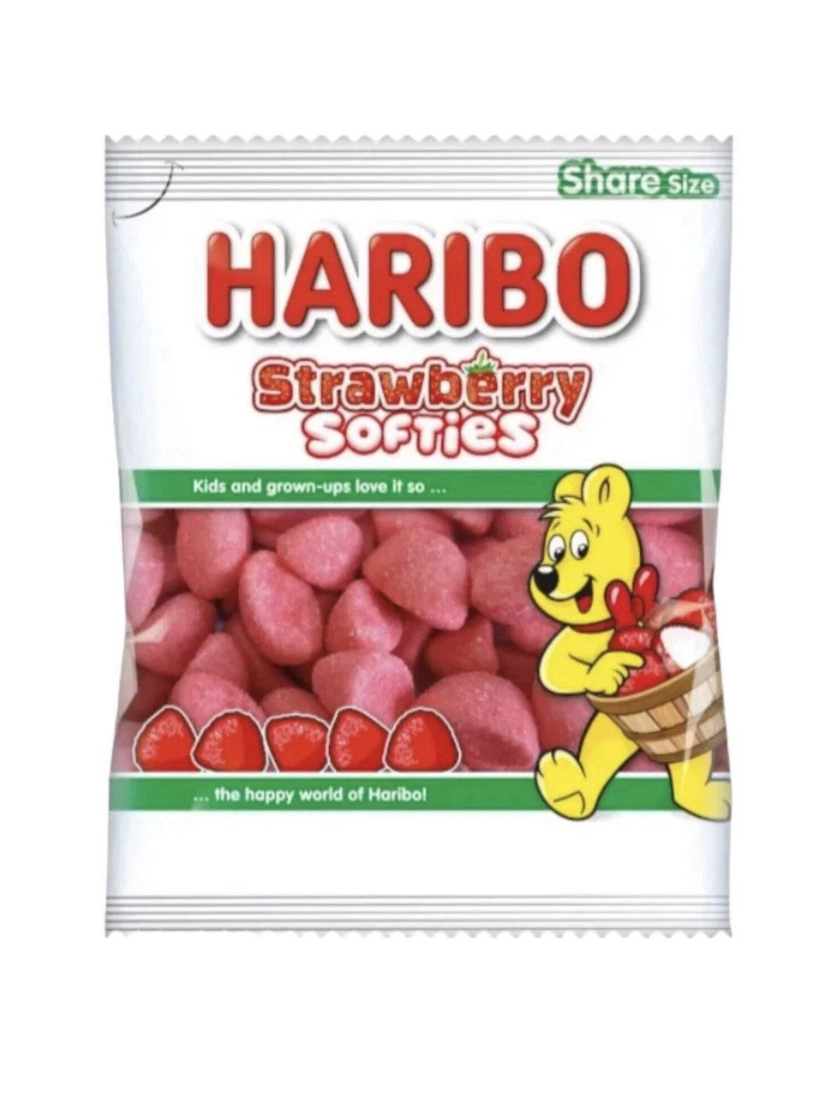 HARIBO Strawberry Softies 6 x 140g Share Size Bags Strawberry Candy Sweets