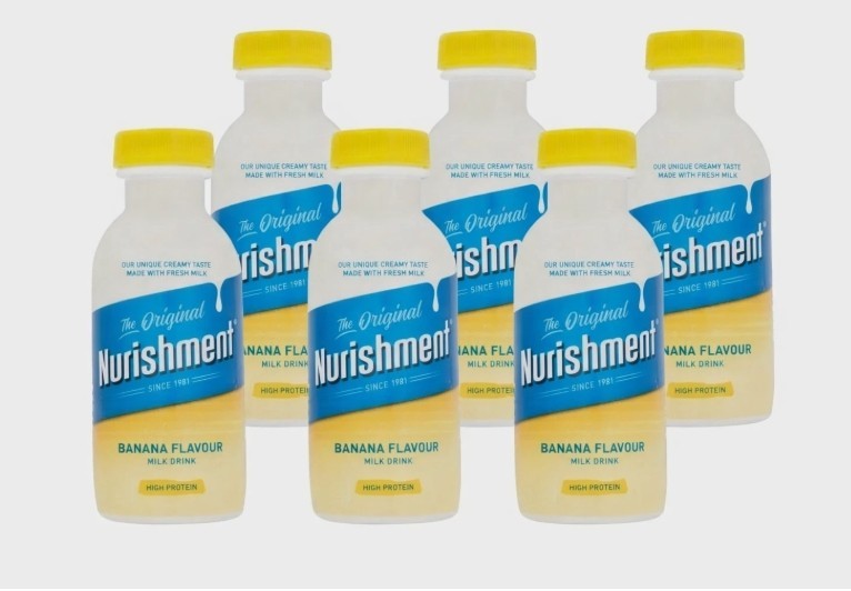 The Original Nurishment banana Flavour Milk Drink High Protein330ml Packof6