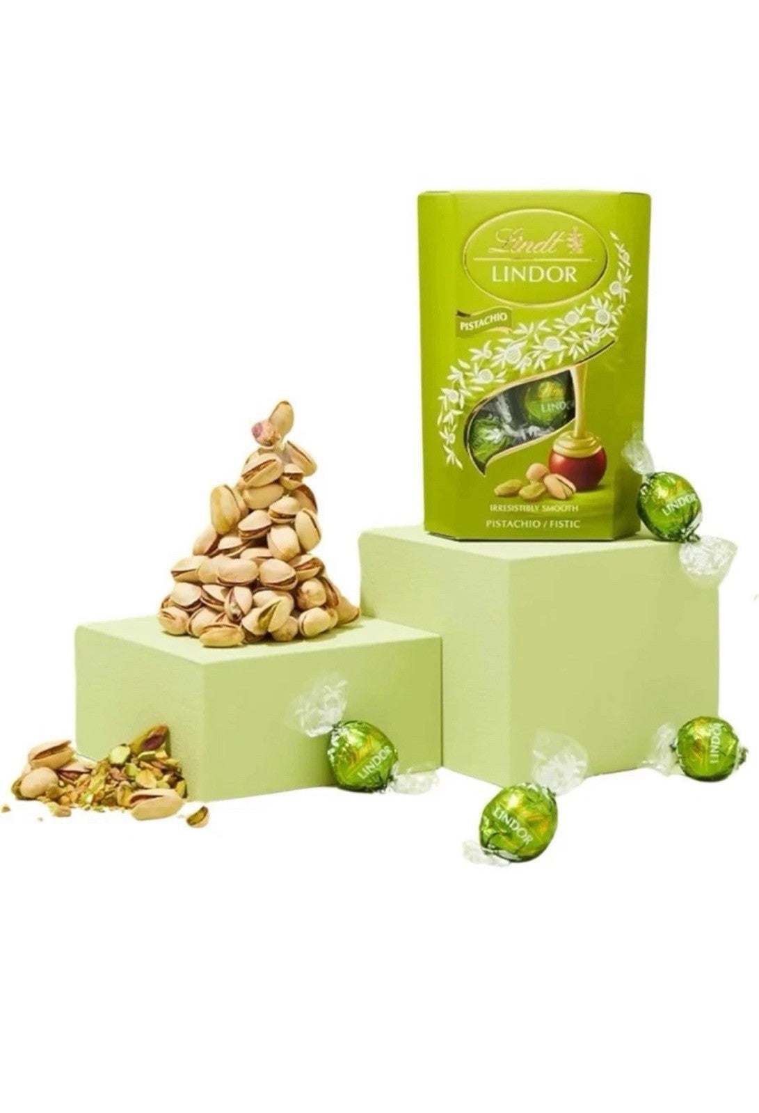 Lindt Lindor Pistachio Chocolate Truffles 200g (with Smooth Melting Filling)