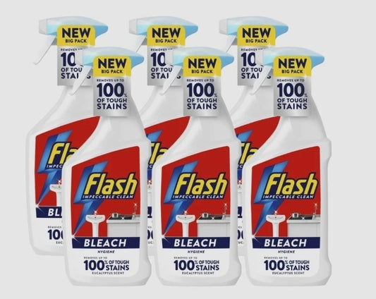 Flash Bleach Spray Eucalyptus Scent 800ml | Kitchen Bathroom Cleaner | Hygiene