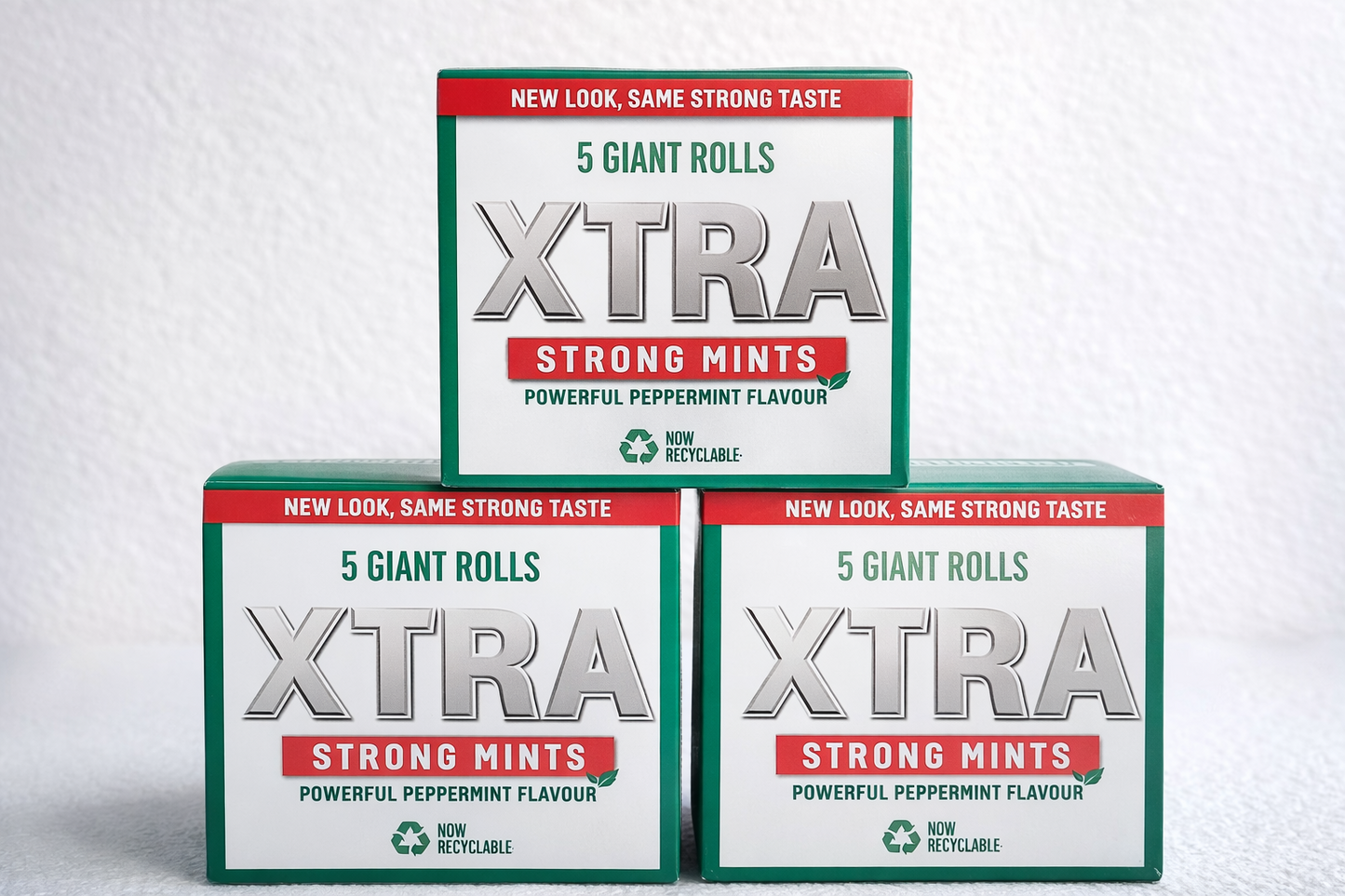 XTRA Strong Mints 5 Giant Rolls – Powerful Peppermint – Bulk Box – Fresh & Seale