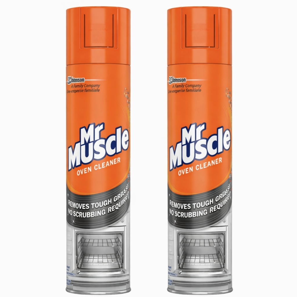 Mr Muscle Oven Cleaner Spray 300ml x2 | Heavy Duty Grease Remover | No Scrubbing