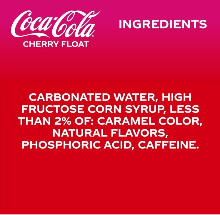 Coca Cola Cherry Float 330ml Cans Sparkling Soft Drink Vegans Treat Half Case 12