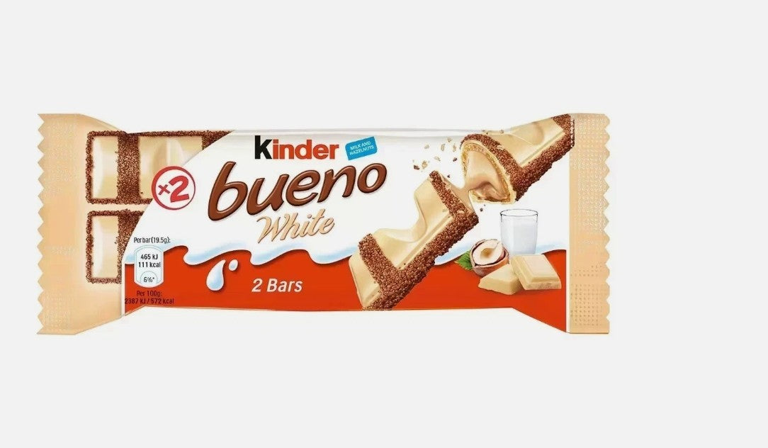 Kinder Bueno White Chocolate Bar, 15 x 39g ( Pack of 15 )