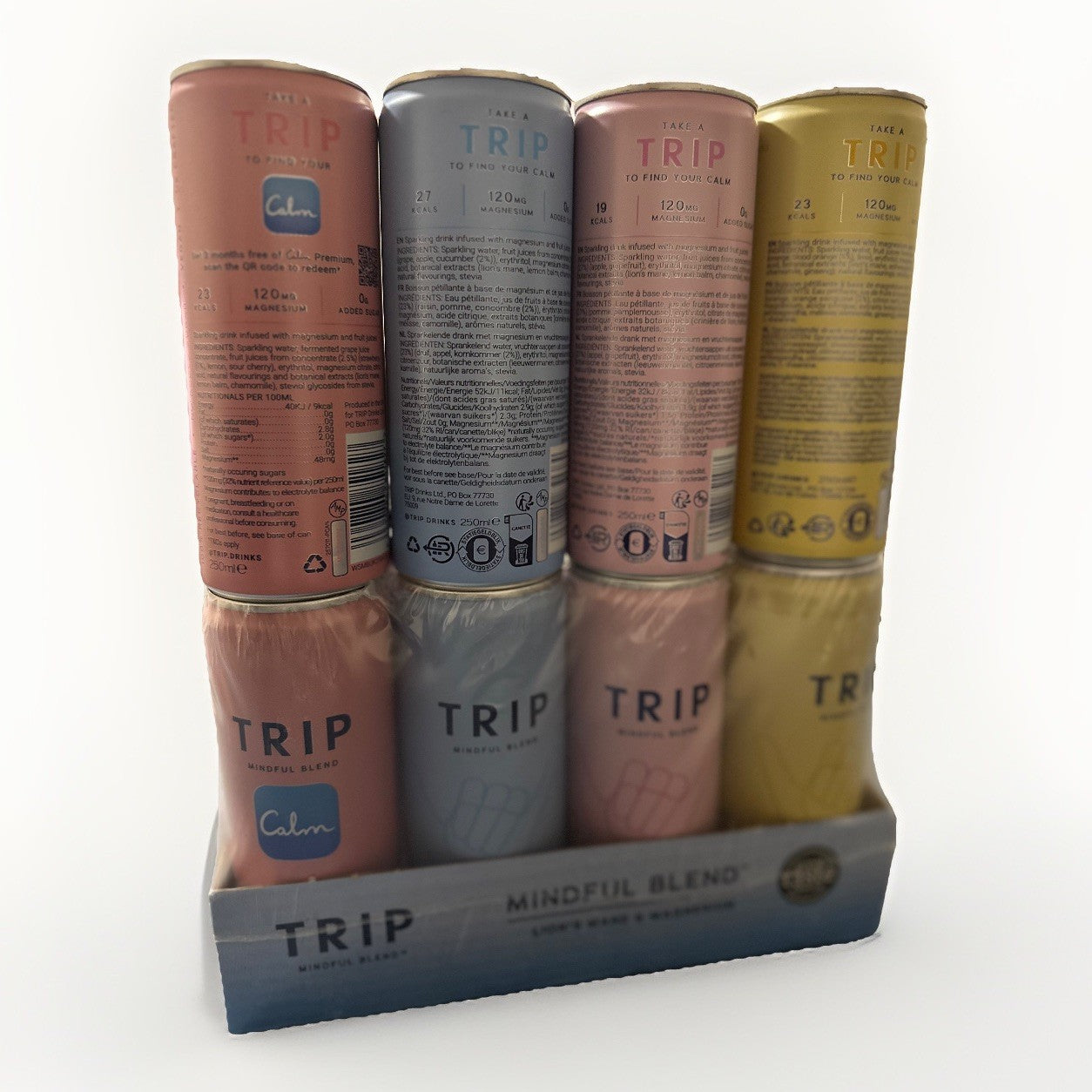 12 x 250ml TRIP Mindful Blends + Infused Mixed Pack Sparkling Drink Cans