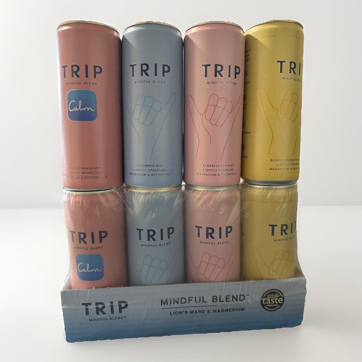 12 x 250ml TRIP Mindful Blends + Infused Mixed Pack Sparkling Drink Cans
