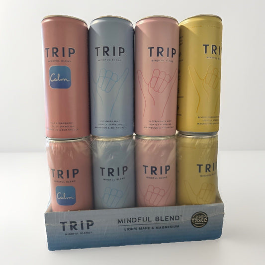 12 x 250ml TRIP Mindful Blends + Infused Mixed Pack Sparkling Drink Cans