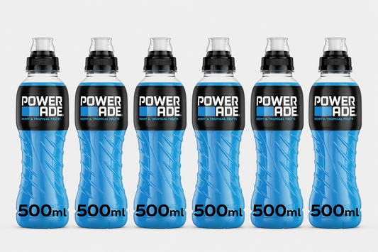 6 x Powerade Berry & Tropical Fruits 500ml Sports Drink Bottles Isotonic Hydrati