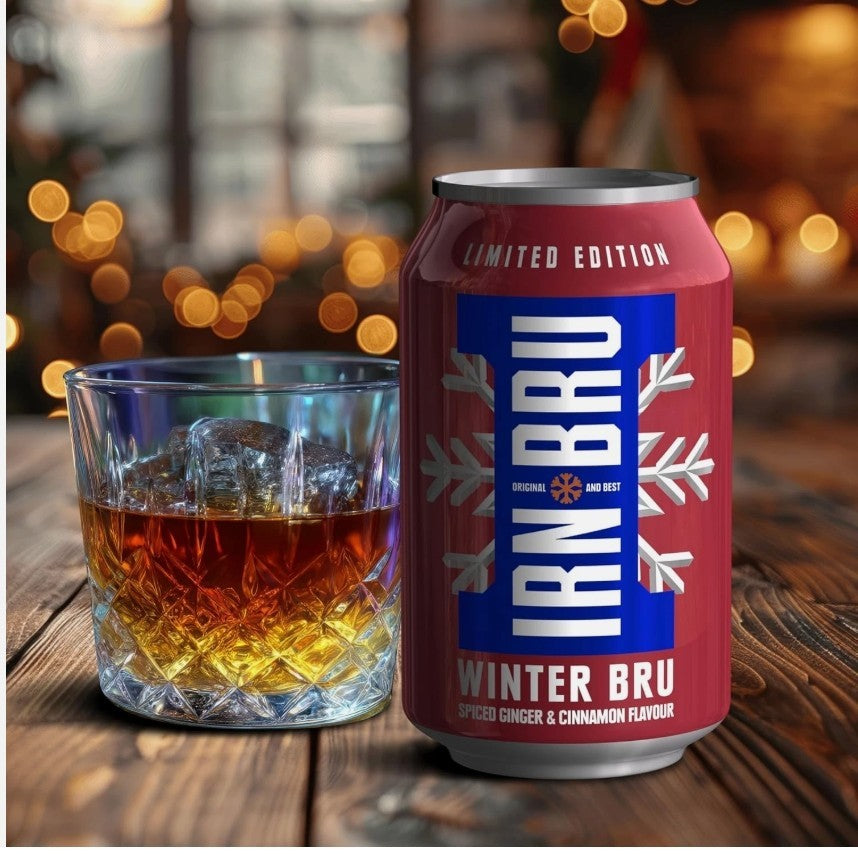 IRN BRU Winter Bru Limited Edition 5 x Cans Spiced Ginger Cinnamon