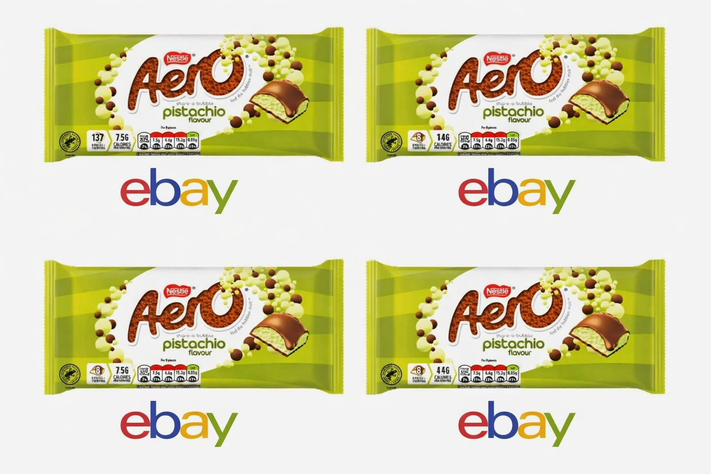 NEW Aero Pistachio Chocolate Bar – 4x 90g PACK OF 4 BARS limited stock
