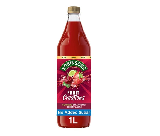 NEW Robinsons 1L Fruit Creations Summery Strawberry, Cherry & Lime Squash