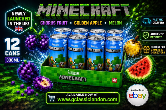 Minecraft Soft Drink Gift Pack – 12 x 330ml | Chorus Fruit, Golden Apple & Melon | UK Stock